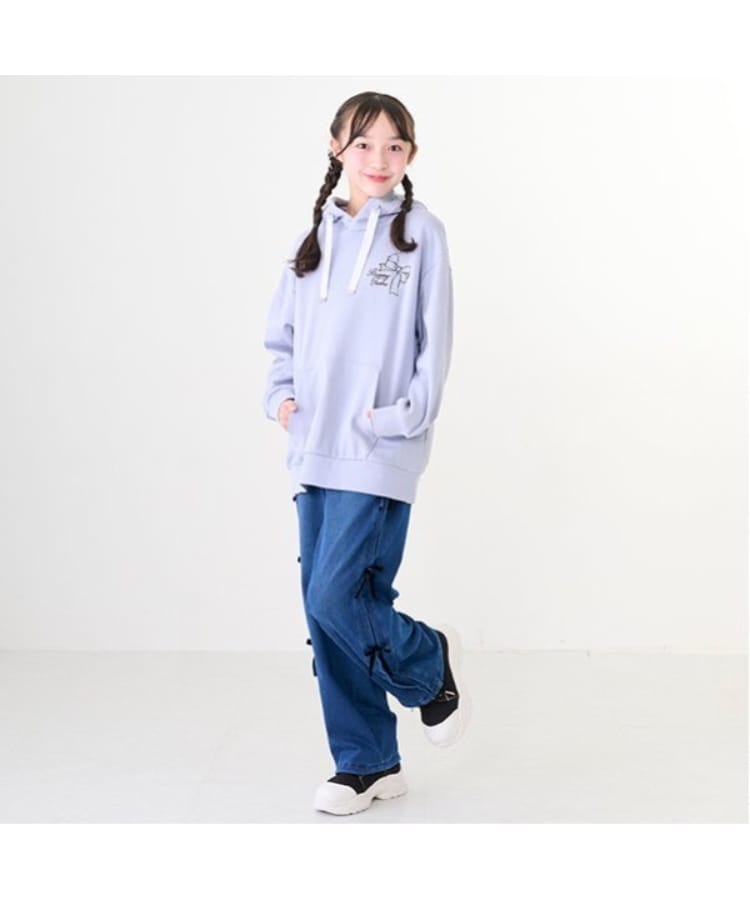メゾピアノジュニア(mezzo piano junior)のサイドリボン内側あったかパラシュートパンツ6