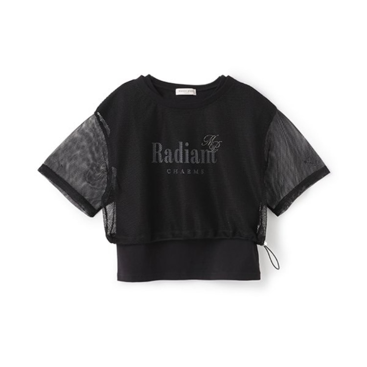 メゾピアノジュニア(mezzo piano junior)の【人気商品再入荷】【直営店で取り扱い無し】メッシュTシャツ＆Tシャツセット Ｔシャツ