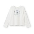 メゾピアノジュニア(mezzo piano junior)の【人気商品再入荷】【直営店で取り扱い無し】【抗菌防臭】アクセサリーモチーフ長袖Tシャツ オフホワイト(003)