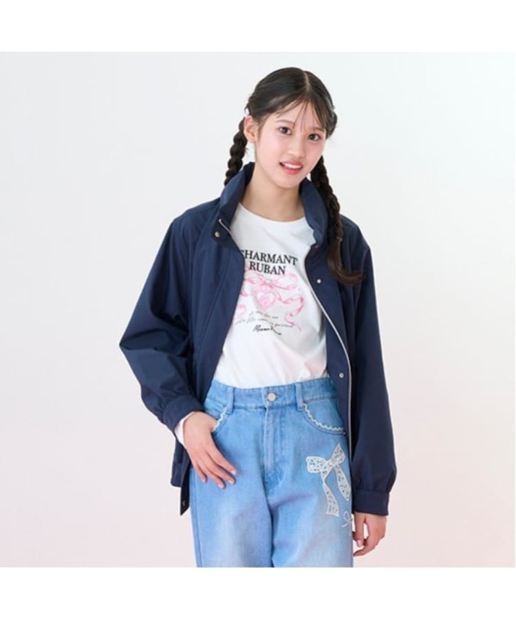 メゾピアノジュニア(mezzo piano junior)の袖ドロスト リボン長袖Tシャツ4