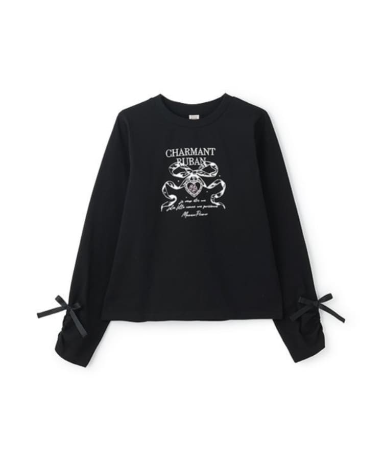 メゾピアノジュニア(mezzo piano junior)の袖ドロスト リボン長袖Tシャツ11