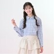メゾピアノジュニア(mezzo piano junior)のクロップド丈フリルシャツ ライトグレー(111)