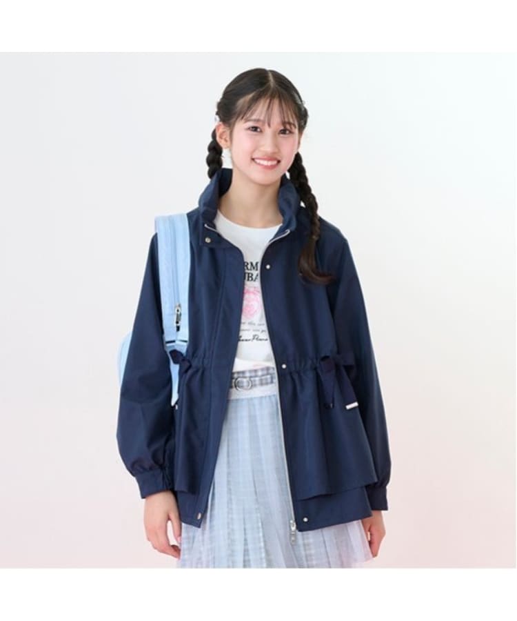 メゾピアノジュニア(mezzo piano junior)の【はっ水】2WAYマウンテンパーカ ネイビー(094)