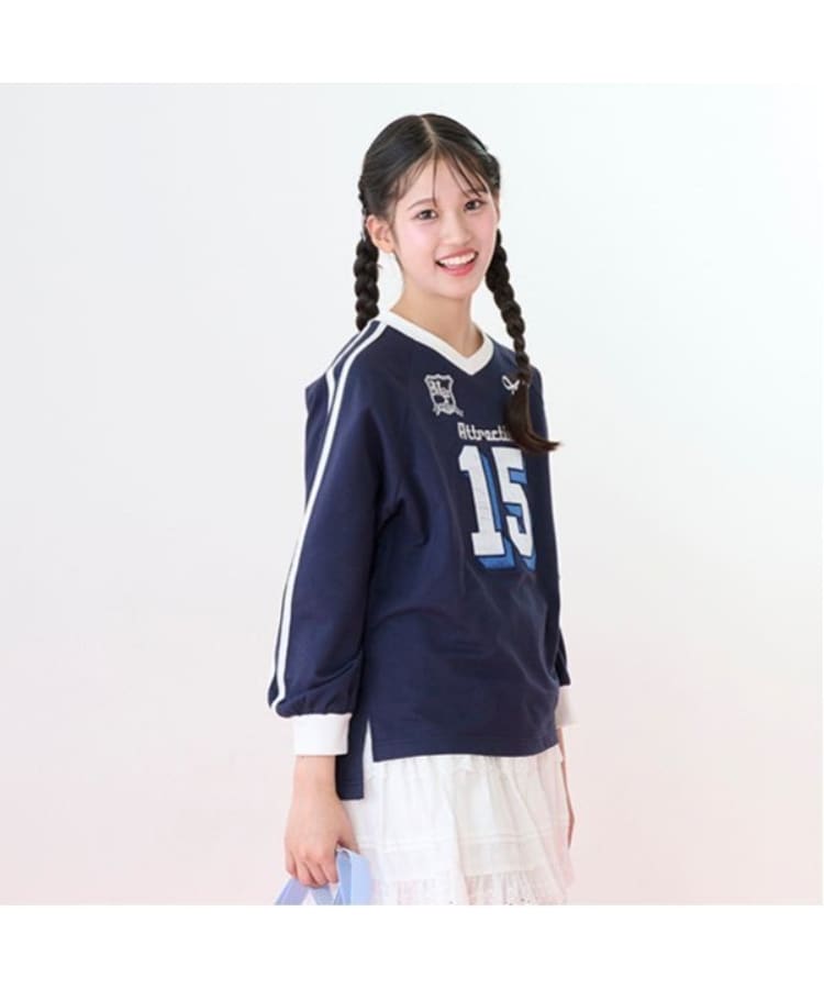 メゾピアノジュニア(mezzo piano junior)のナンバリング長袖Tシャツ7