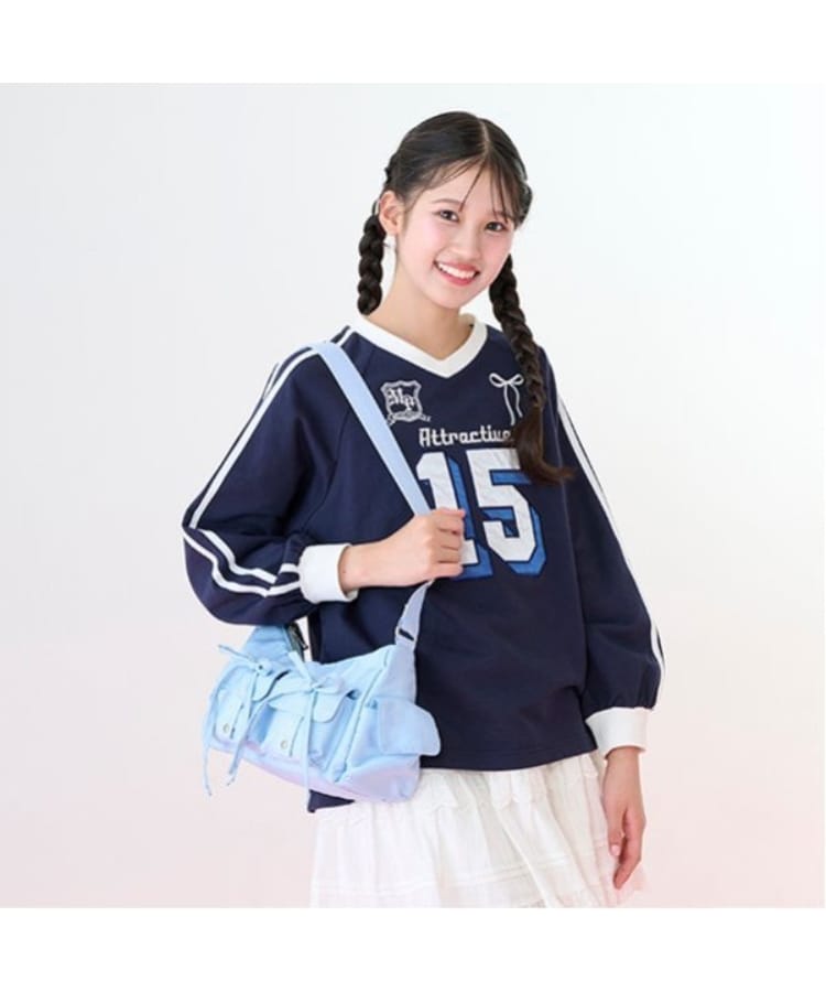 メゾピアノジュニア(mezzo piano junior)のナンバリング長袖Tシャツ8