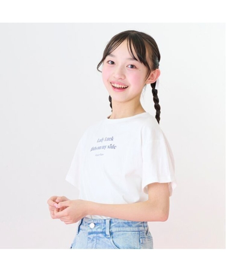 メゾピアノジュニア(mezzo piano junior)のラメメッシュニット＆半袖Tシャツセット23