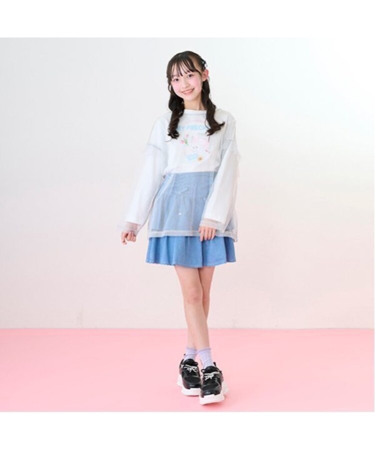 メゾピアノジュニア(mezzo piano junior)のチュールフリルTシャツセット19
