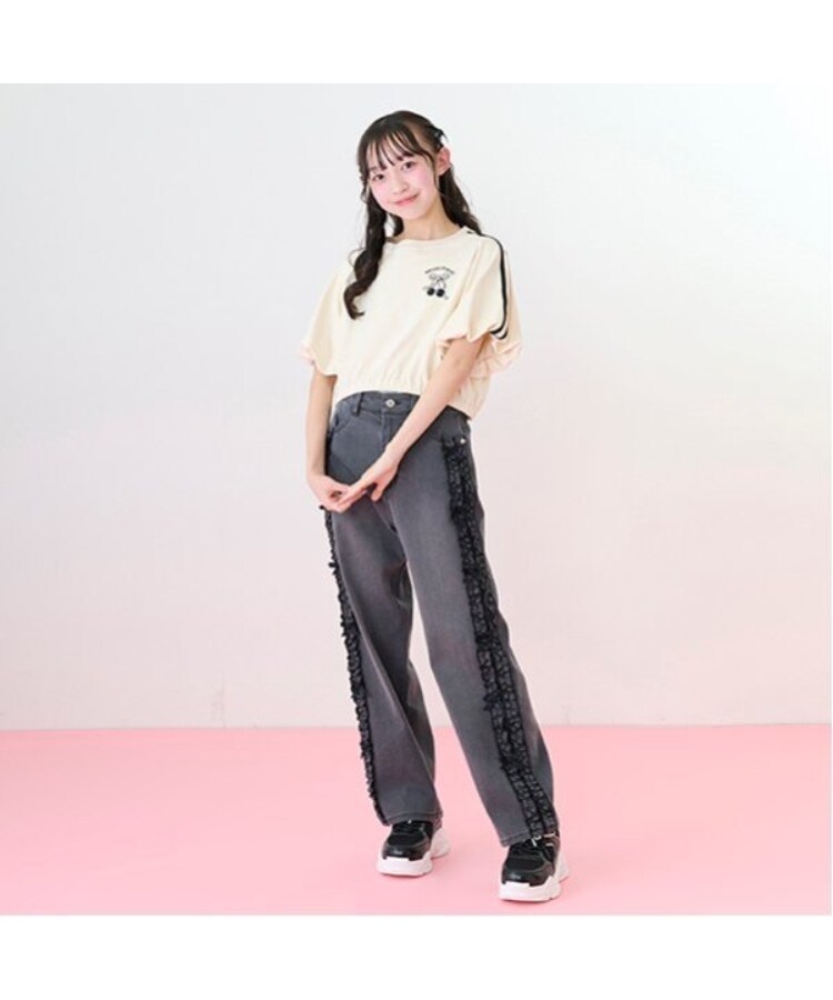 メゾピアノジュニア(mezzo piano junior)のサイドラインバルーン袖Tシャツ＆タンクトップセット19