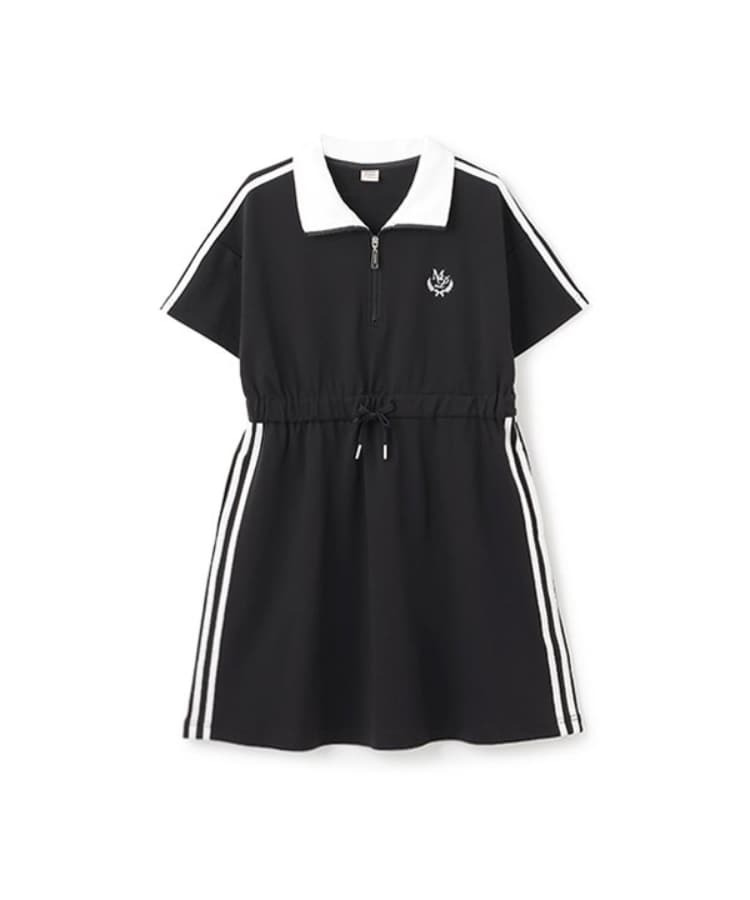 メゾピアノジュニア(mezzo piano junior)の【人気商品再入荷】【直営店で取り扱い無し】サイドラインワンピース ブラック(219)
