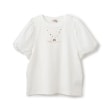 メゾピアノジュニア(mezzo piano junior)の【人気商品再入荷】【直営店で取り扱い無し】ボリューム袖ネックレスTシャツ オフホワイト(003)