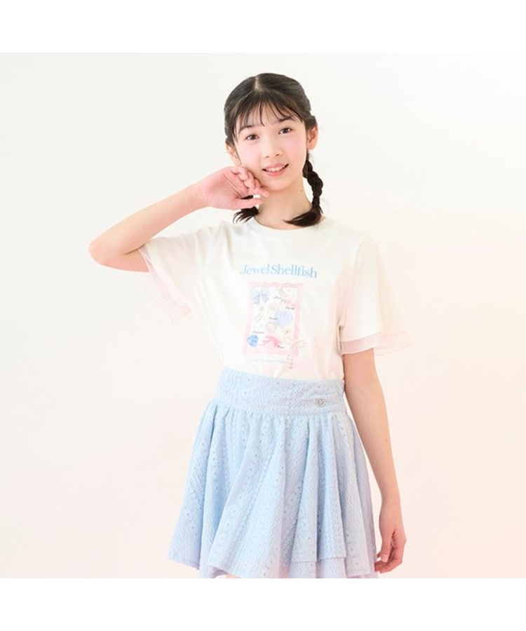 メゾピアノジュニア(mezzo piano junior)の【ニコ☆プチ掲載】【接触冷感】Jewel Shellfish Tシャツ14