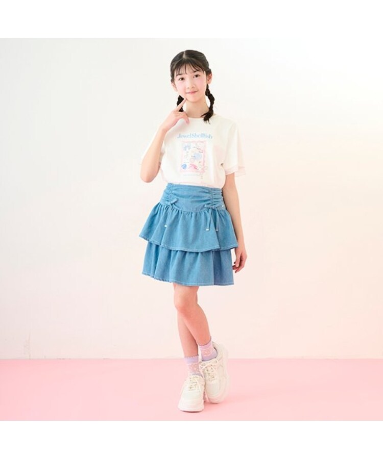 メゾピアノジュニア(mezzo piano junior)の【ニコ☆プチ掲載】【接触冷感】Jewel Shellfish Tシャツ16