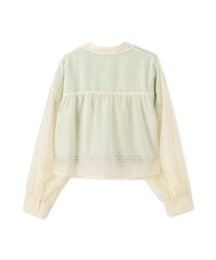 メゾピアノジュニア(mezzo piano junior)のシアーシャツ＆リブTシャツセット1