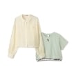 メゾピアノジュニア(mezzo piano junior)のシアーシャツ＆リブTシャツセット2