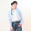 メゾピアノジュニア(mezzo piano junior)のシアーシャツ＆リブTシャツセット サックスブルー(090)