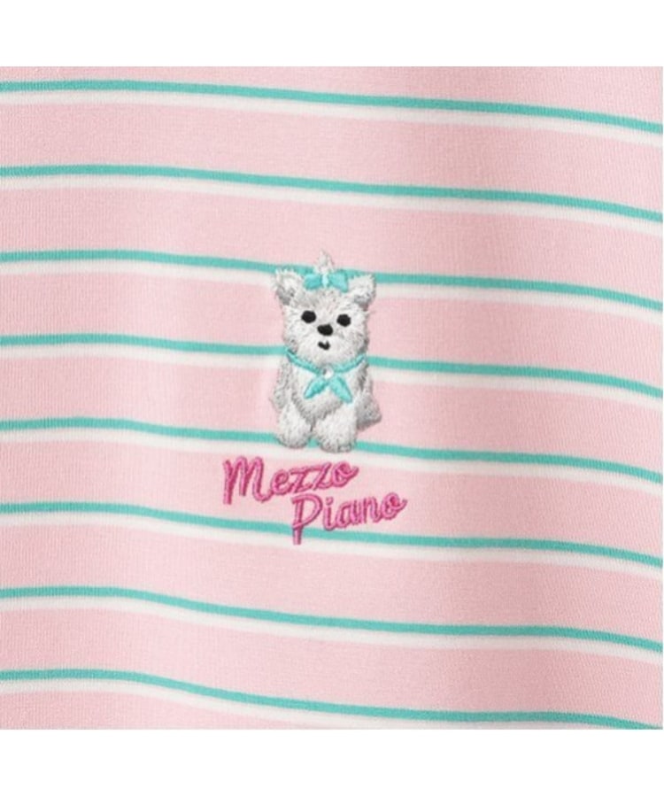 メゾピアノジュニア(mezzo piano junior)の【Cuugal掲載】ワンポイント刺しゅうボーダーTシャツ3