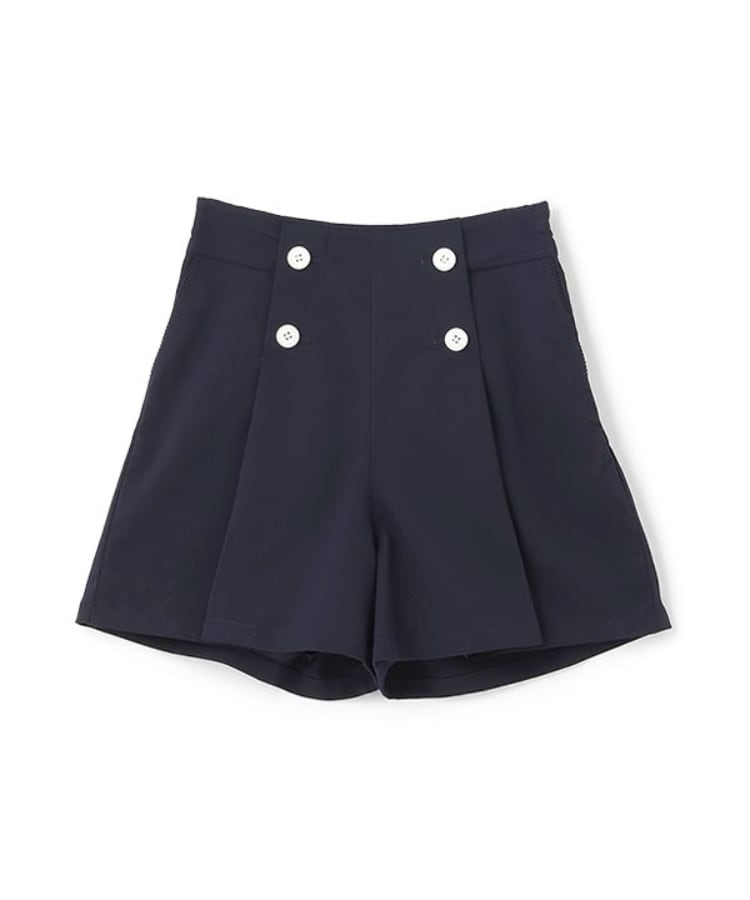 メゾピアノジュニア(mezzo piano junior)の【人気商品再入荷】【直営店で取り扱い無し】パールボタンマリンショーパン ネイビー(094)