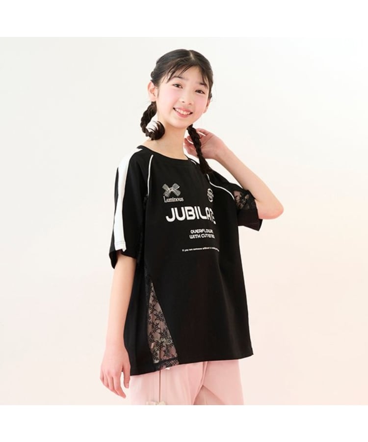 メゾピアノジュニア(mezzo piano junior)の【Cuugal掲載】レース切り替えゲームTシャツ5