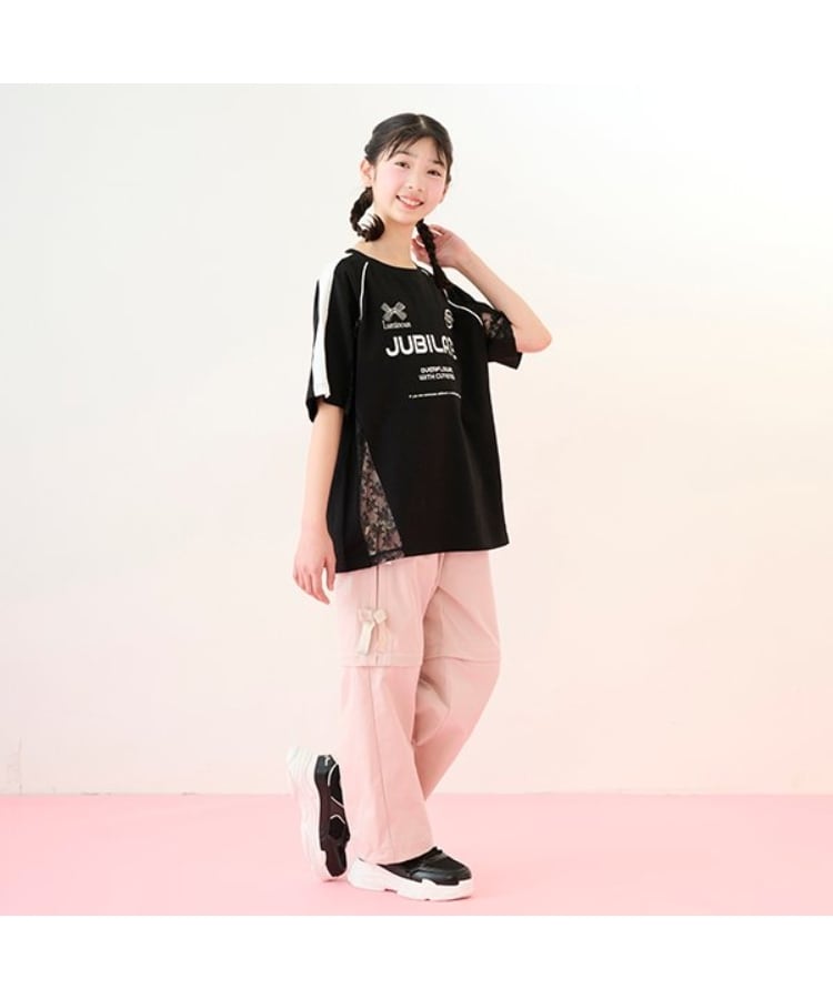 メゾピアノジュニア(mezzo piano junior)の【Cuugal掲載】レース切り替えゲームTシャツ7