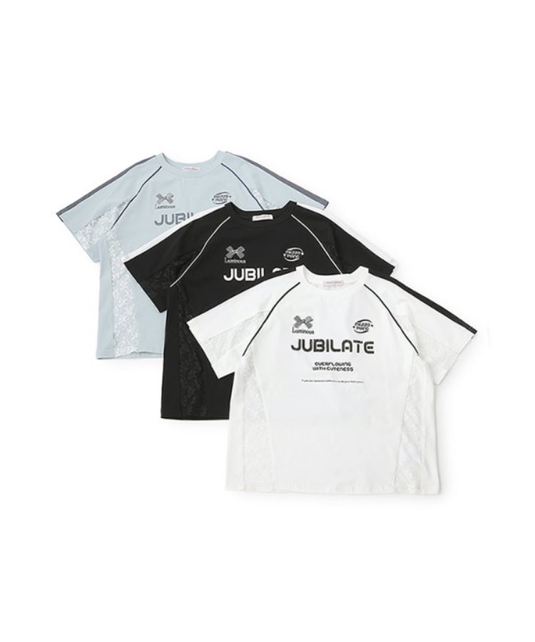 メゾピアノジュニア(mezzo piano junior)の【Cuugal掲載】レース切り替えゲームTシャツ8