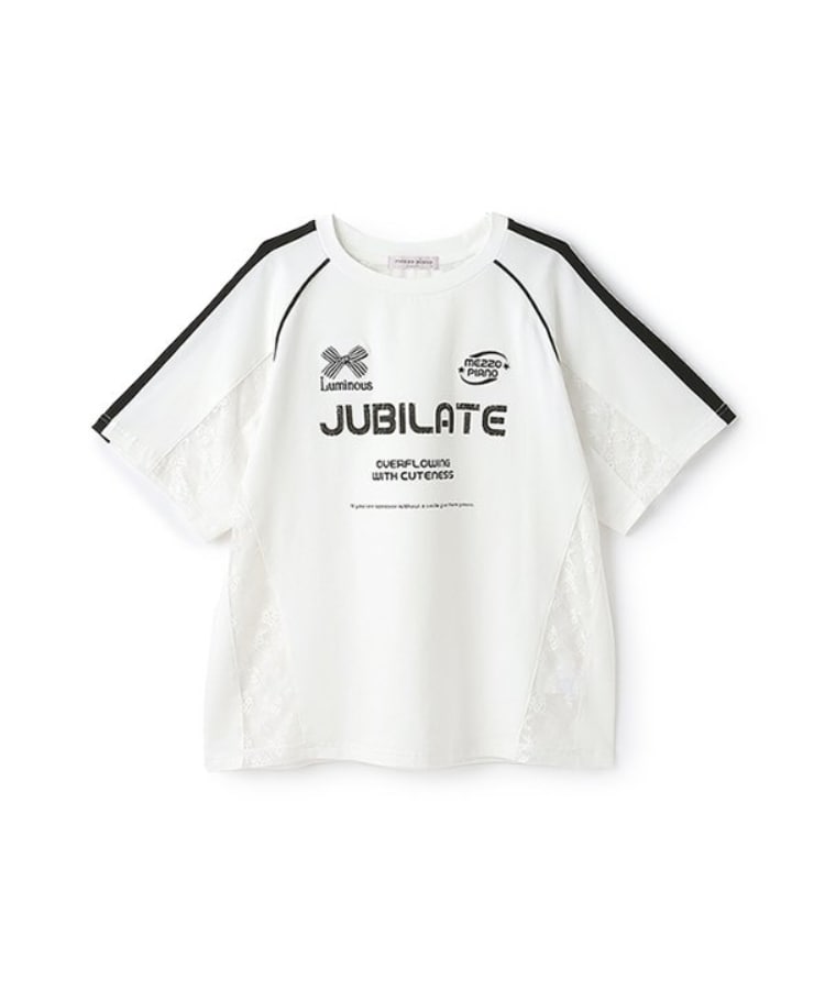 メゾピアノジュニア(mezzo piano junior)の【Cuugal掲載】レース切り替えゲームTシャツ9