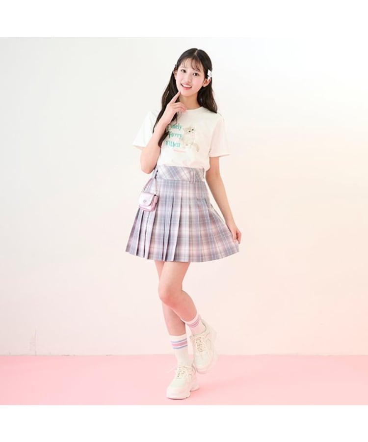 メゾピアノジュニア(mezzo piano junior)のラインリブソックス14