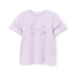 メゾピアノジュニア(mezzo piano junior)の【人気商品再入荷】【直営店で取り扱い無し】シェル刺しゅうTシャツ パープル(081)