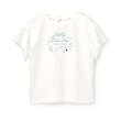 メゾピアノジュニア(mezzo piano junior)の【人気商品再入荷】【直営店で取り扱い無し】フレア袖後ろリボン半袖Tシャツ オフホワイト(003)