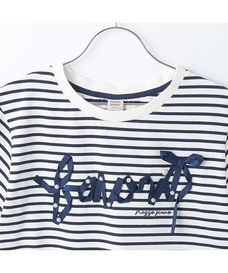 メゾピアノジュニア(mezzo piano junior)の【ニコ☆プチ・Cuugal掲載】【接触冷感】リボンロゴTシャツ6