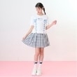 メゾピアノジュニア(mezzo piano junior)のチェック柄ボックスプリーツスカパン＆チュールスカートセット9
