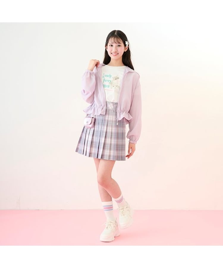 メゾピアノジュニア(mezzo piano junior)の【ニコ☆プチ掲載】ミニバッグつきプリーツスカパン15