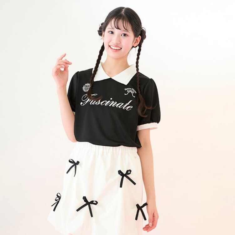 メゾピアノジュニア(mezzo piano junior)の【UVカット・接触冷感】衿つきトップス Ｔシャツ