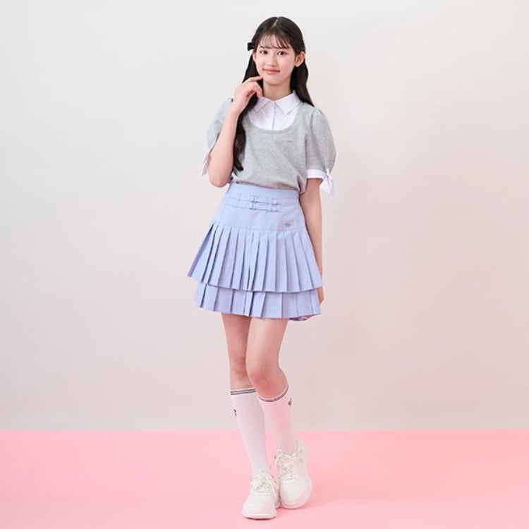 メゾピアノジュニア(mezzo piano junior)の【ニコ☆プチ掲載】2段プリーツスカパン その他