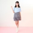 メゾピアノジュニア(mezzo piano junior)の【ニコ☆プチ掲載】シアーチェックランダムプリーツスカパン ライトグレー(111)