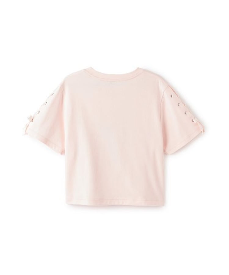 メゾピアノジュニア(mezzo piano junior)の【Cuugal掲載】【接触冷感】袖レースアップリボンチェリーTシャツ13