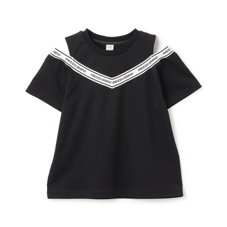 メゾピアノジュニア(mezzo piano junior)の8132210：肩あきリブTシャツ Ｔシャツ