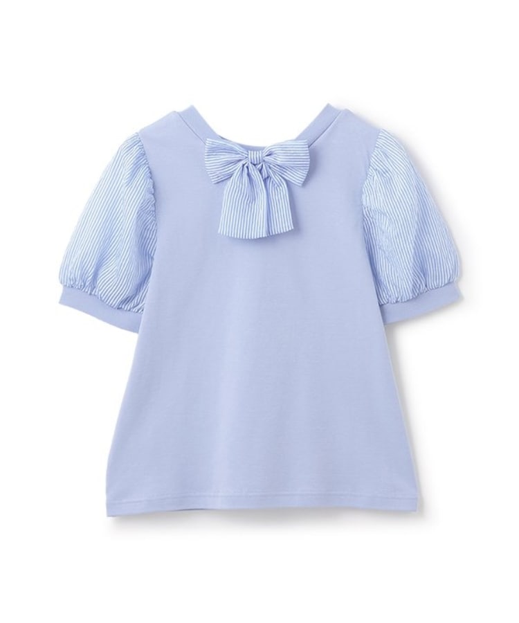 メゾピアノジュニア(mezzo piano junior)の【人気商品再入荷】【直営店で取り扱い無し】シアーボリューム袖Tシャツ1