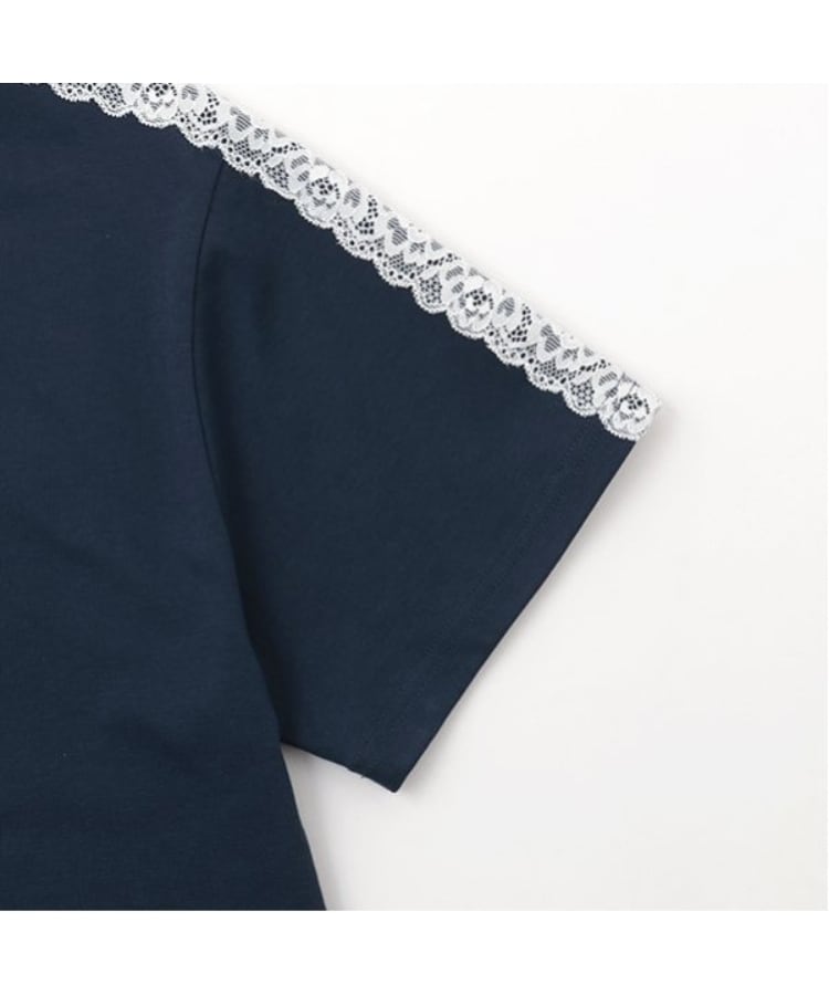 メゾピアノジュニア(mezzo piano junior)の【接触冷感】袖レースラインTシャツ5