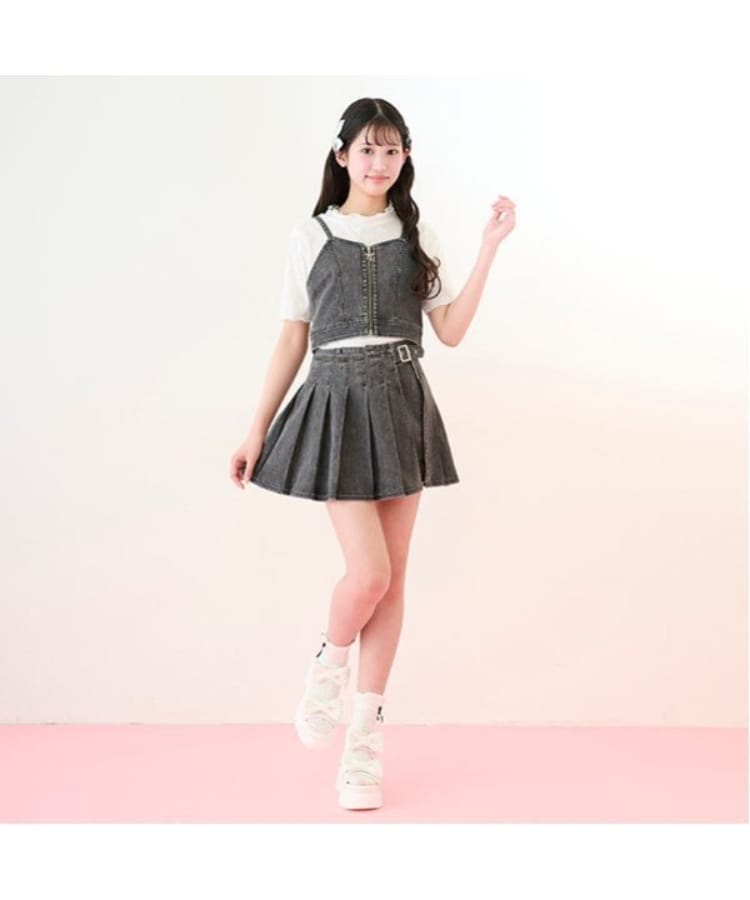 メゾピアノジュニア(mezzo piano junior)の【Cuugal掲載】ラッププリーツショートパンツ（2WAY)15