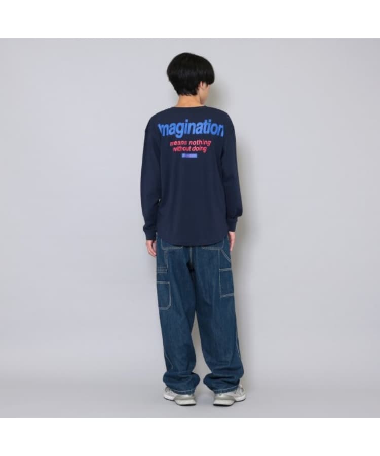 グラソス(GLAZOS)のポケット付きロゴプリント長袖Tシャツ3