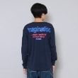 グラソス(GLAZOS)のポケット付きロゴプリント長袖Tシャツ ネイビー(094)