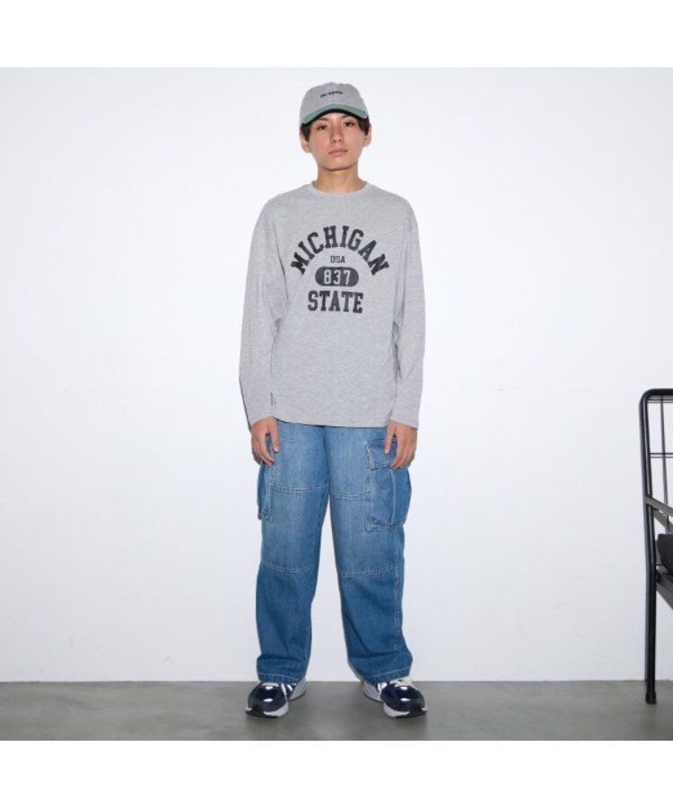 グラソス(GLAZOS)の【プチプラ】フロントカレッジロゴ長袖Tシャツ6