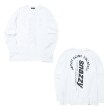 グラソス(GLAZOS)の【プチプラ】バック縦ロゴ長袖Tシャツ ホワイト(001)