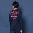 グラソス(GLAZOS)の【プチプラ】バックメッセージロゴ長袖Tシャツ ネイビー(094)