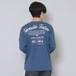 グラソス(GLAZOS)の【プチプラ】バックメッセージロゴ長袖Tシャツ ブルー(291)