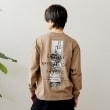グラソス(GLAZOS)のスリースクエアバックフォト長袖Tシャツ ベージュ(052)