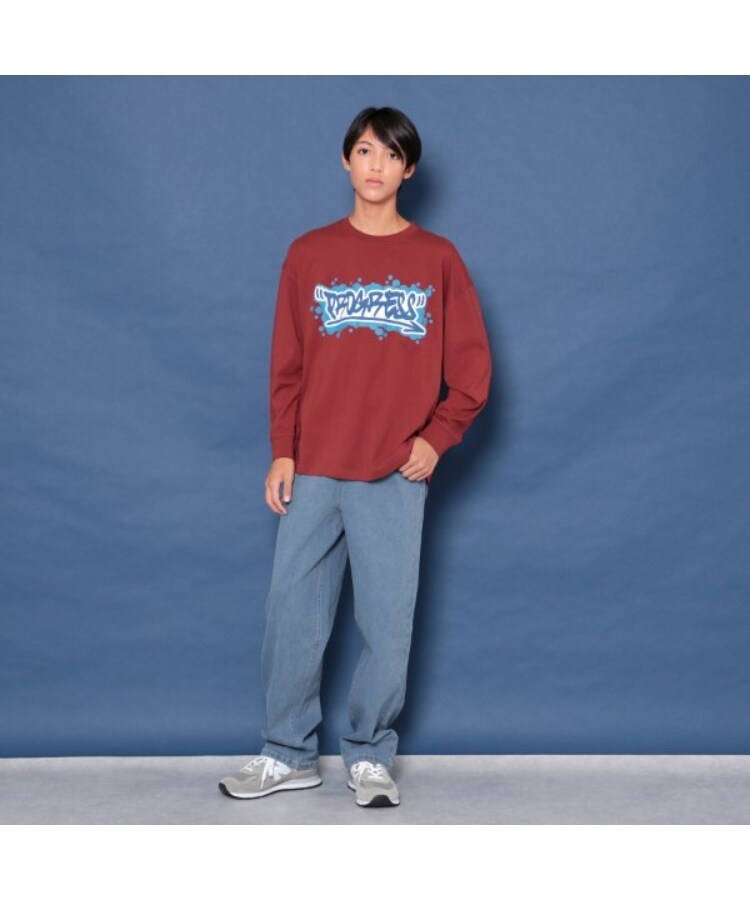 グラソス(GLAZOS)の【STREET】フロントグラフィティプリントビッグ長袖Tシャツ2