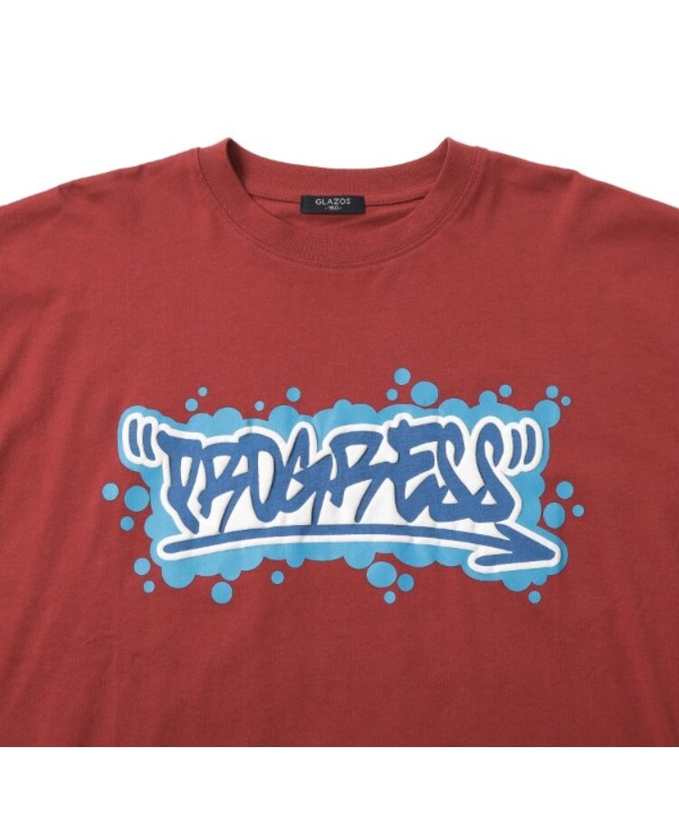 グラソス(GLAZOS)の【STREET】フロントグラフィティプリントビッグ長袖Tシャツ4