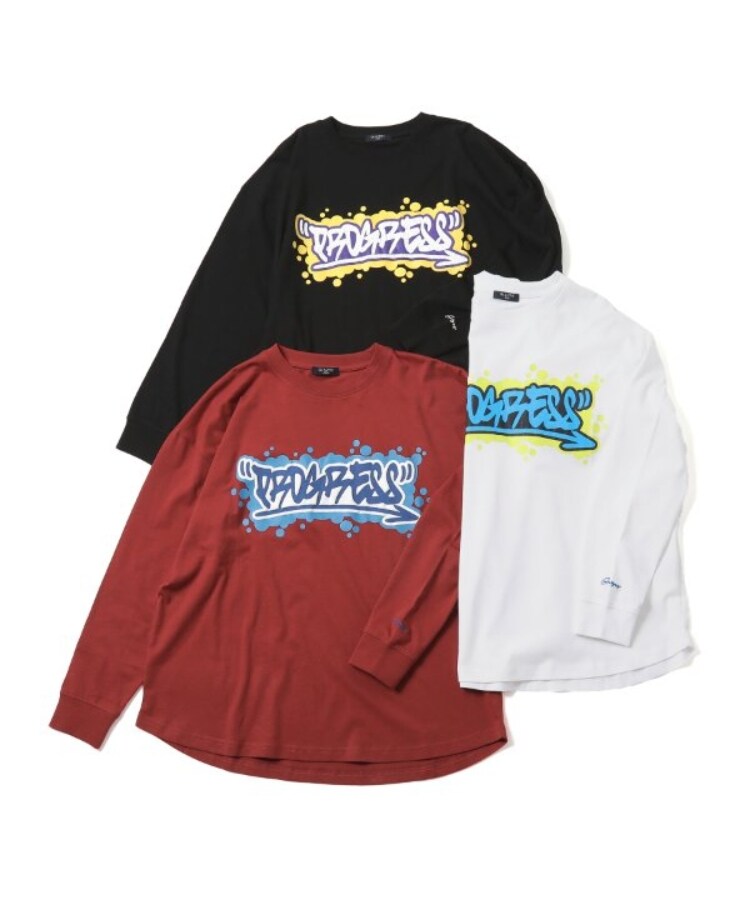 グラソス(GLAZOS)の【STREET】フロントグラフィティプリントビッグ長袖Tシャツ10