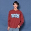グラソス(GLAZOS)の【STREET】フロントグラフィティプリントビッグ長袖Tシャツ オレンジ(066)